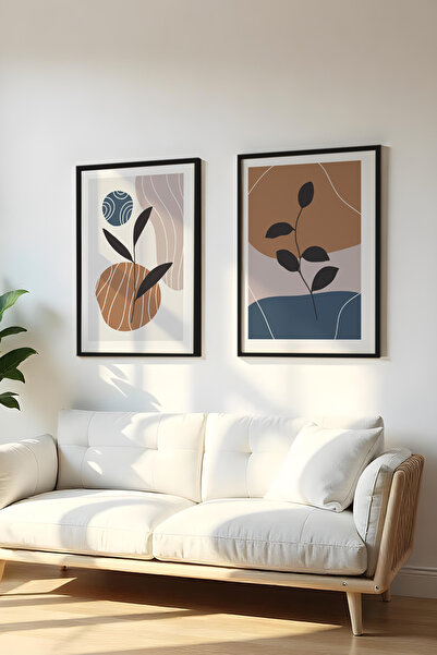 huhuli Wooden Black Framed 2 Piece Set Painting Huhu40