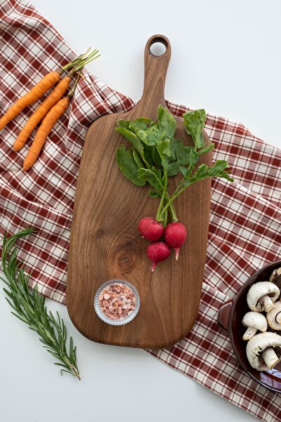 mellywooden Doğal Ceviz Ahşap Kesme Sunum Tahtası Lüks Dekor Sunum Et Pide Ye...