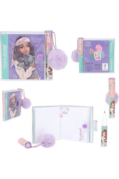 Top Model Mini Notepad - Set with Pen and Pompom