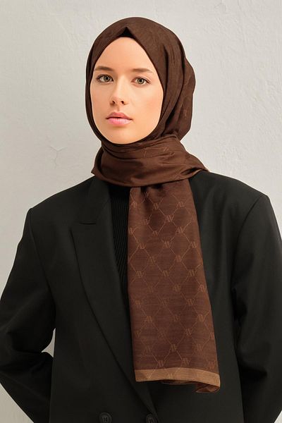 Armine Шал с монограм Trend 2-151 - Кафяв