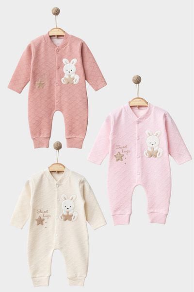 Bamoola 100% Cotton Daisy Patterned 3-Piece Jumpsuit