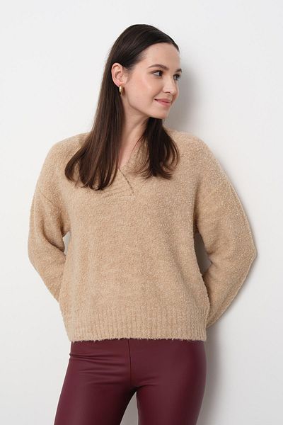 Qutu Butik 10661 PULOVER DE tricotaj cu decolteu în V