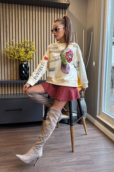 MODA Gi&Di's Collection GD010 Φούτερ με στάμπα