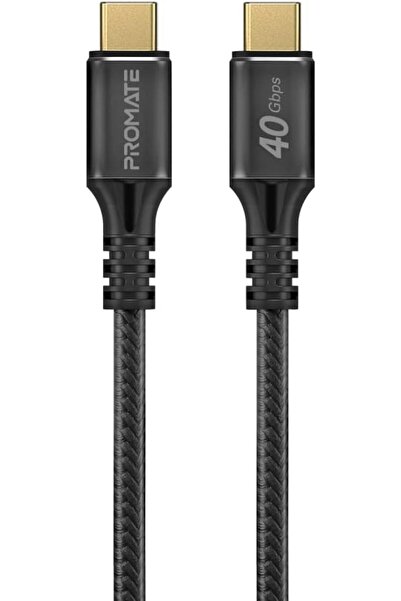 Promate USB-C Cable, Ultra-Fast 240W Power Delivery Thunderbolt 3 Cable, 8K Display Support, Nylon B