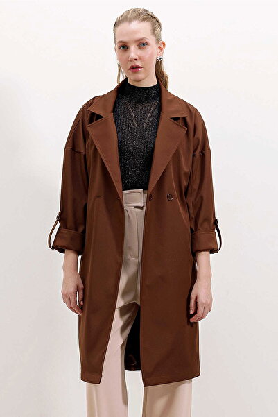 GABRİA Trench coat cu cordon în talie și mâneci pliate