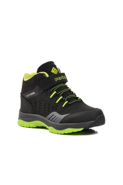 pepino Walkway Black-Phosphor Yellow Kids Outdoor Boots