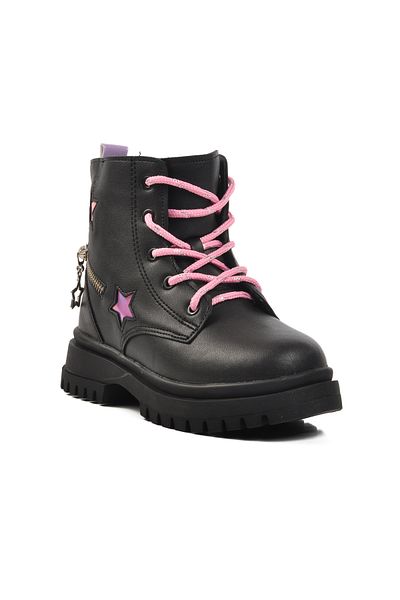 pepino Walkway Black-Pink Girl's Boots