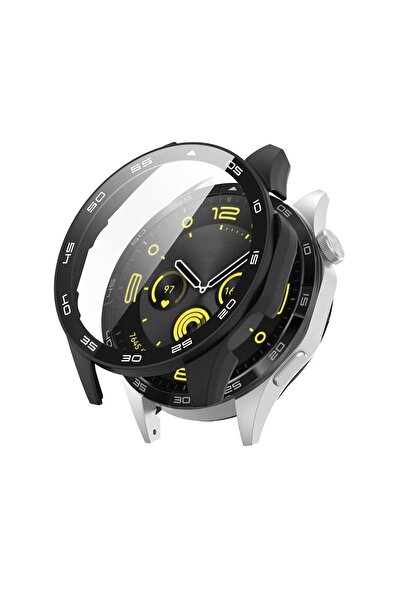 MMPSHOP Huawei Watch GT4 46 mm Uyumlu Kasa ve Ekran Koruyucu 360 Tam Koruma Sert Pc Kasa Koruyucu