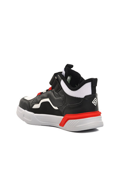 pepino Walkway Black-White-Red Children's Sports Shoes