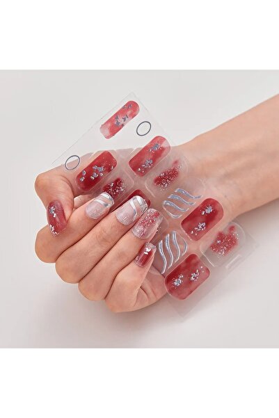 gaman EY-51-100 Yeni Nesil 14'lü Tırnak Stickerı Takma Tırnak Sticker Yeni De...