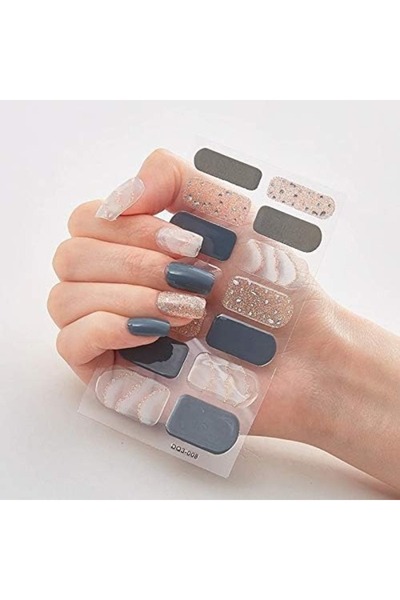 gaman EY-0-59 Yeni Nesil 14'lü Tırnak Stickerı - Takma Tırnak Sticker Yeni De...