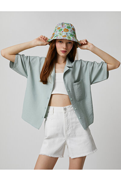 Koton Cămașă cu mânecă scurtă Croială relaxată, cu nasturi, cu buzunar