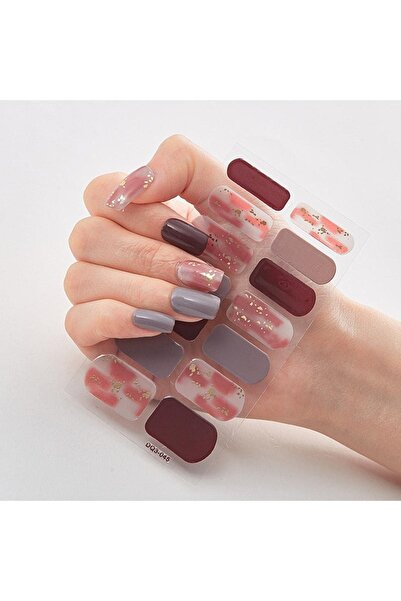 gaman EY-0-59 Yeni Nesil 14'lü Tırnak Stickerı - Takma Tırnak Sticker Yeni De...