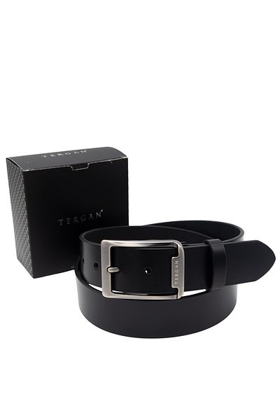 Tergan Black Men's Leather Belt - 0360D62
