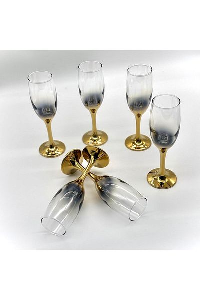 Paşabahçe Paşabahçe Footed Half Titanium Coated Coffee Side Water Glass 190ml