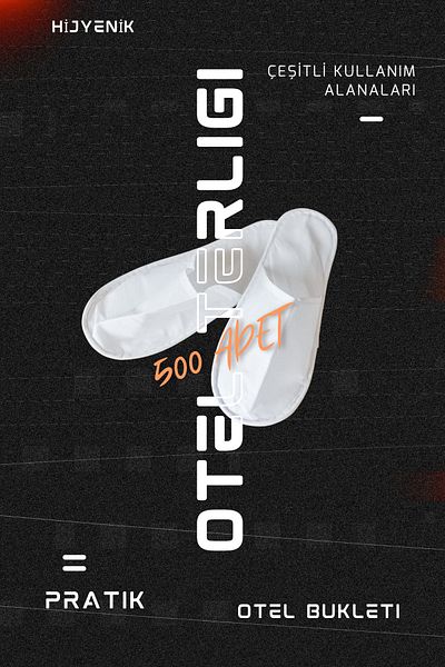 otel bukleti White Polyethylene Sole Hotel Slippers - 500 Pcs