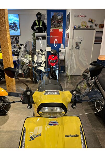 CEM MOTORBİKE Lambretta X125-x250-x300 Uyumlu Şeffaf Uzun Cam