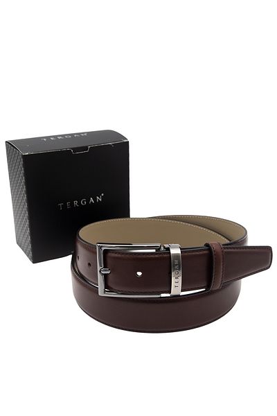 Tergan Καφέ Δερμάτινη Ανδρική Ζώνη 0302F78