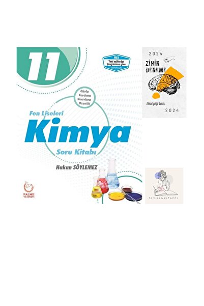 Karma Kitaplar PALME 11.SINIF FEN LİSELERİ KİMYA SORU BANKASI+ZİHİN DENEME-P134