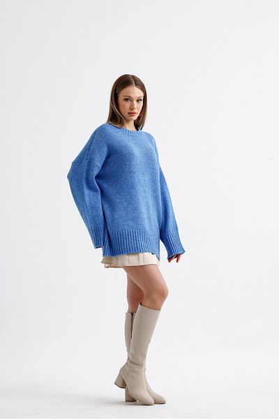 İLKCET MODA Pulover lung de damă oversize Basic