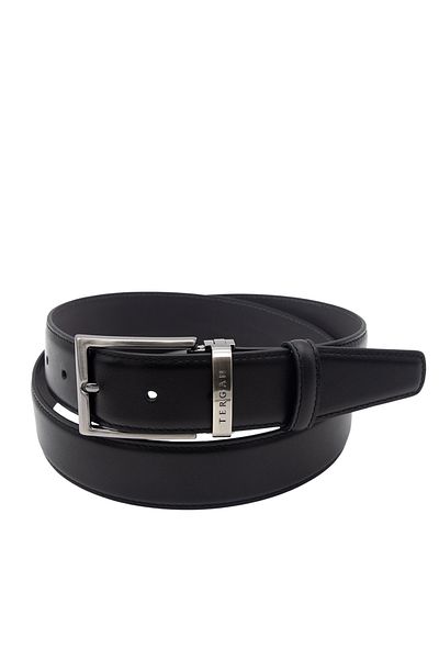 Tergan Men's Black Leather Belt - 0302D33