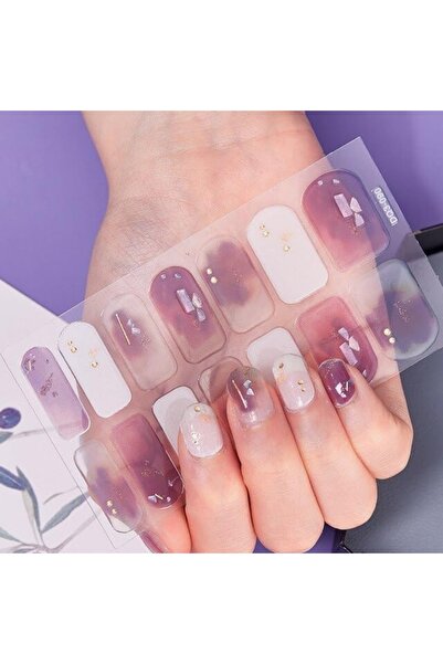 gaman EY-51-100 Yeni Nesil 14'lü Tırnak Stickerı Takma Tırnak Sticker Yeni De...