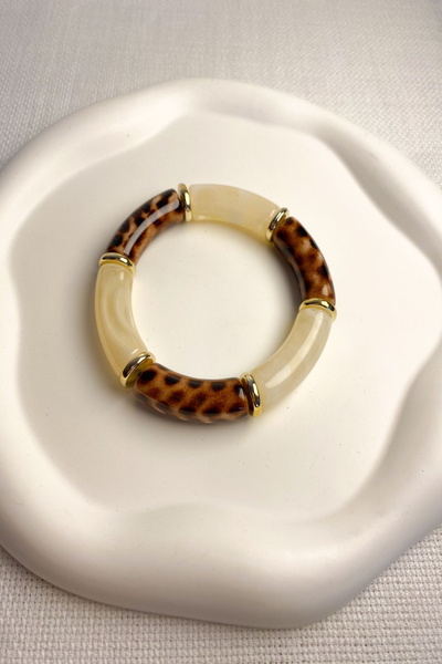 DEMOKAN Kadın Bileklik Özel Seri Akrilik Taş Vintage Bileklik