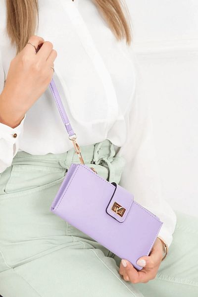 Newish Women's Wallet Accessory and Card Holder Stylish Soft Textured Lilac (length:20cm Width:10cm)