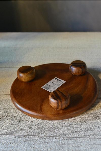 şirin eşyalarım Acacia Ball Stand Round Presentation Holder - 1 Piece