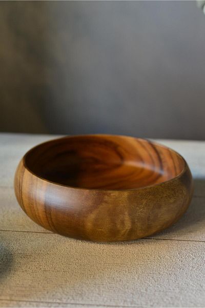 şirin eşyalarım Acacia Curved Large Size Bowl - 1 Piece