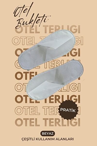 otel bukleti Tek Kullanımlık 90 gr Tela Terlik 4,5 mm Polietilen Taban
