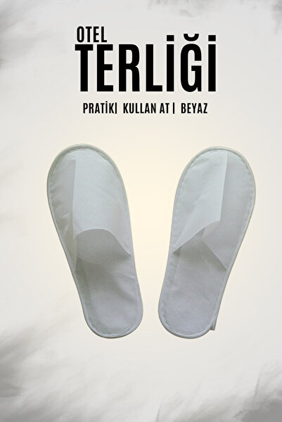 otel bukleti 4.5 mm Polyethylene Sole Practical Hygienic Hotel Slippers - 1 P...