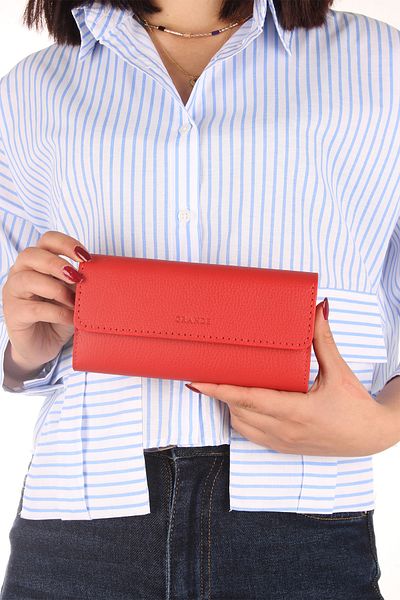Grande 2732 Model 100% Genuine Leather - Red Wallet