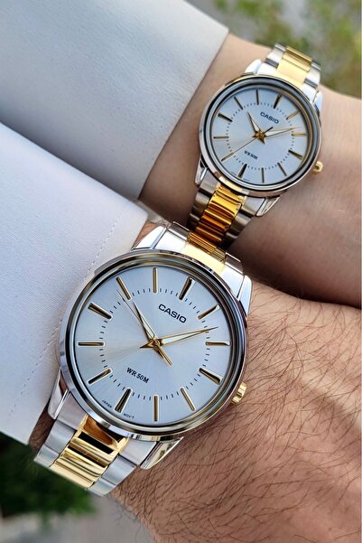 Casio Gold Gümüş Renk Sevgili Çift Iki Kol Saati