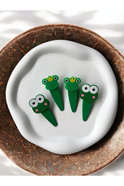 MUTENA Kurbağa Pens Toka 4 Adet 2 Çift - Kız Çocuk Kurbağalı Saç Tokası Pens ...