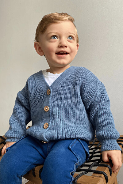 Babily Triko Bebek Hırka - Esnek Unisex Oversize, 0-5 Yaş