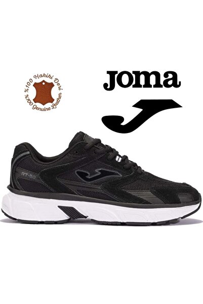Joma RT50 Hakiki Deri Sneaker Unisex Spor Ayakkabı SİYAH-BEYAZ