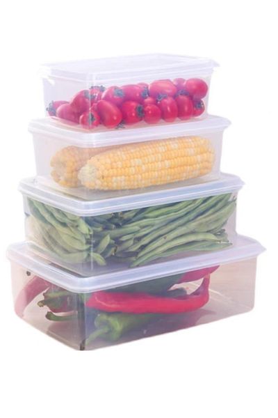 ALMUFARREJ 4 pcs containers for storing and organizing food in the fridge