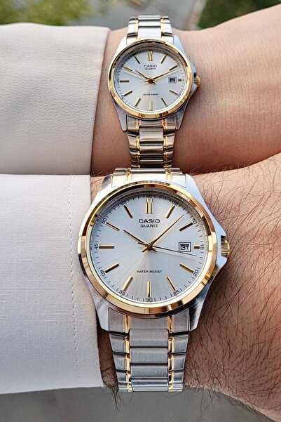 Casio Gold Gümüş Renk Sevgili Çift Kol Saati