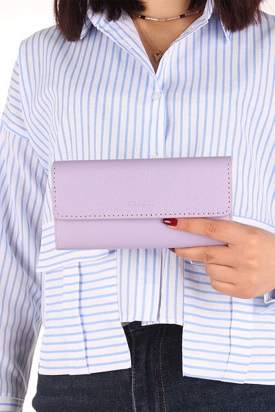 Grande 2732 Model 100% Genuine Leather - Lilac Wallet