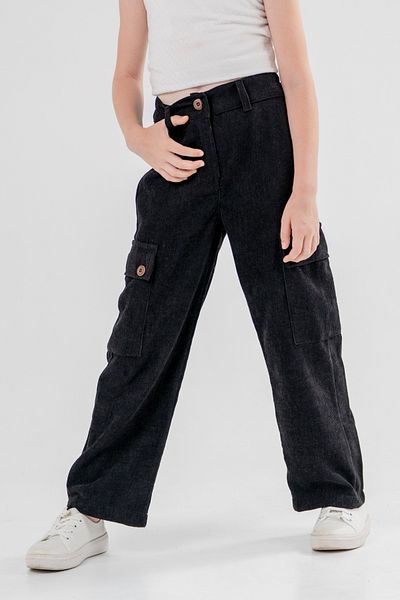 GİYİCEM Chenille Trousers with Cargo Pockets for Girls 2524