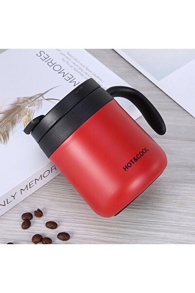 Livava Steel Thermos with Handle, Red, 12X9,