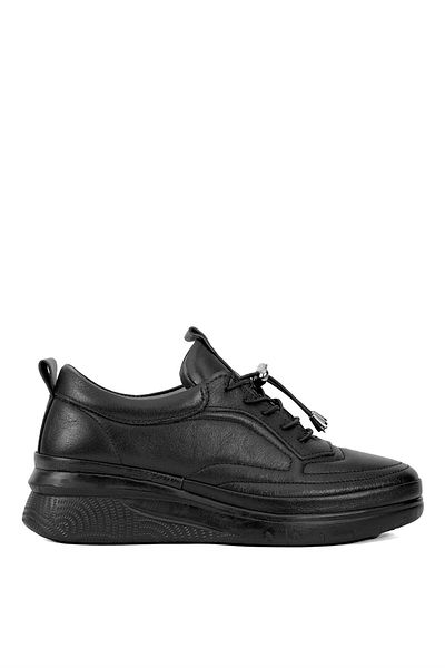 Ayakkabı Fuarı Elit ASZG120 - Pantofi casual de damă din piele naturală neagră