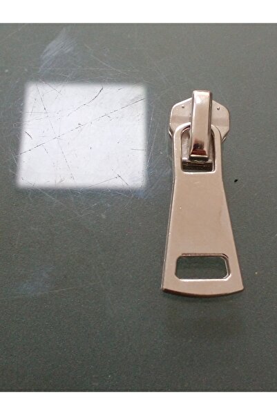 enSarüx 5 No Metal Fermuar Başlığı Takoz Kafa Free Nikel Kaplı Gümüş Kaplı 10 Ad