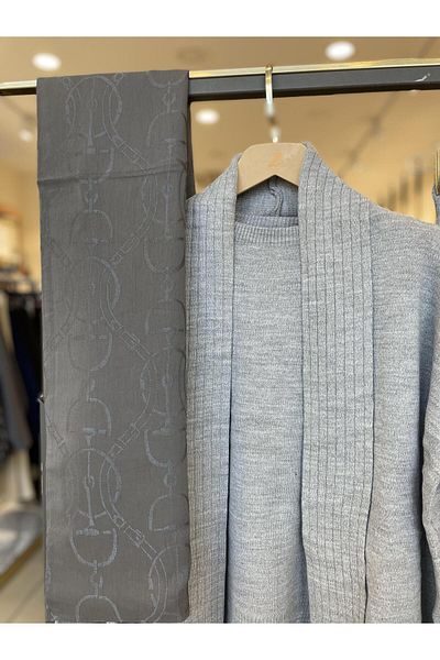 esila store Gray Triple Knitwear Set 3028