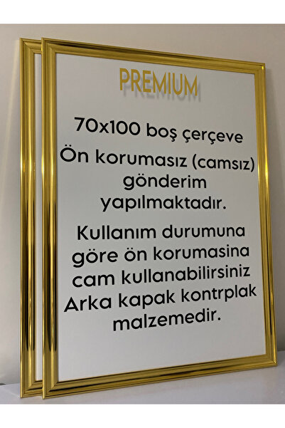 meram sanat 1 adet 70x100 En gözde model Premium Gold Ön Korumasız Çerçeve