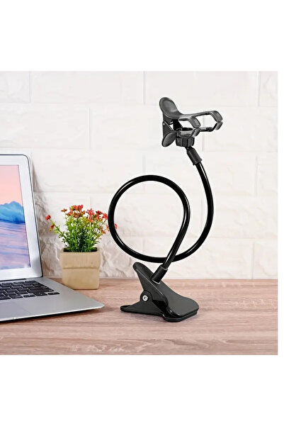 Preferred 360° Dönebilen Çift Klipsli Akrobat Oynar Başlıklı Akıllı Telefon Tutucu (65cm)