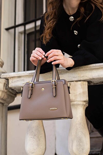 Lifonbag Curea lungă pentru femei, cu 4 compartimente, geantă de umăr și mână simplă și elegantă, cu accesorii aurii