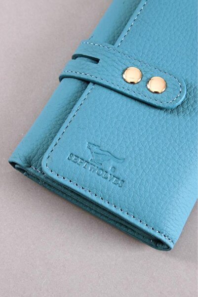 SEPTWOLVES Hakiki Deri Gold Detaylı Kadın Kartlık Ve Cüzdan