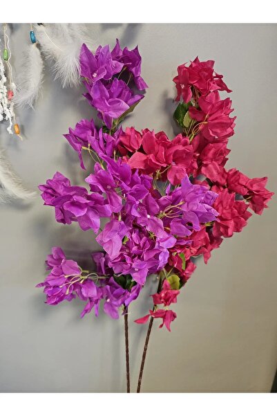 YAPAY ÇİÇEK DERYASI Pembe ve Mor Begonvil Yapay Bahar Dalı 100cm 2li